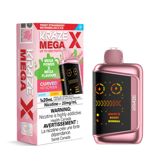 Tangy Strawberry Watermelon G Ice Kraze Mega X - Disposable 48K by KRAZE