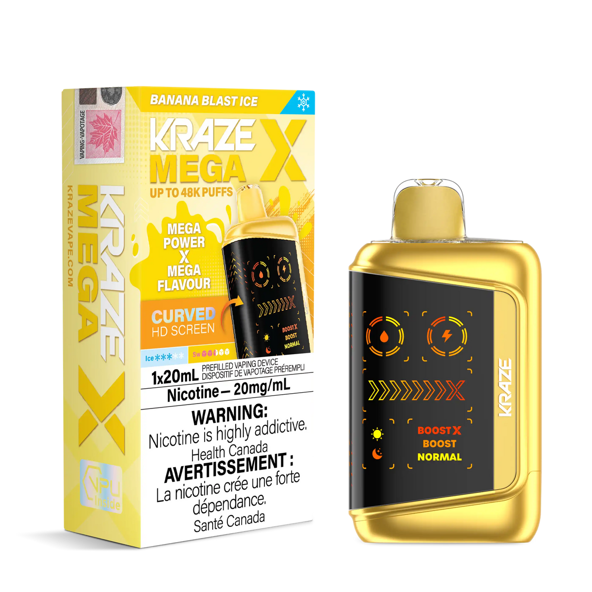 Banana Blast Ice Kraze Mega X - Disposable 48K