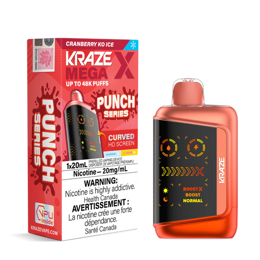 Cranberry KO Ice Kraze Mega X - Disposable 48K