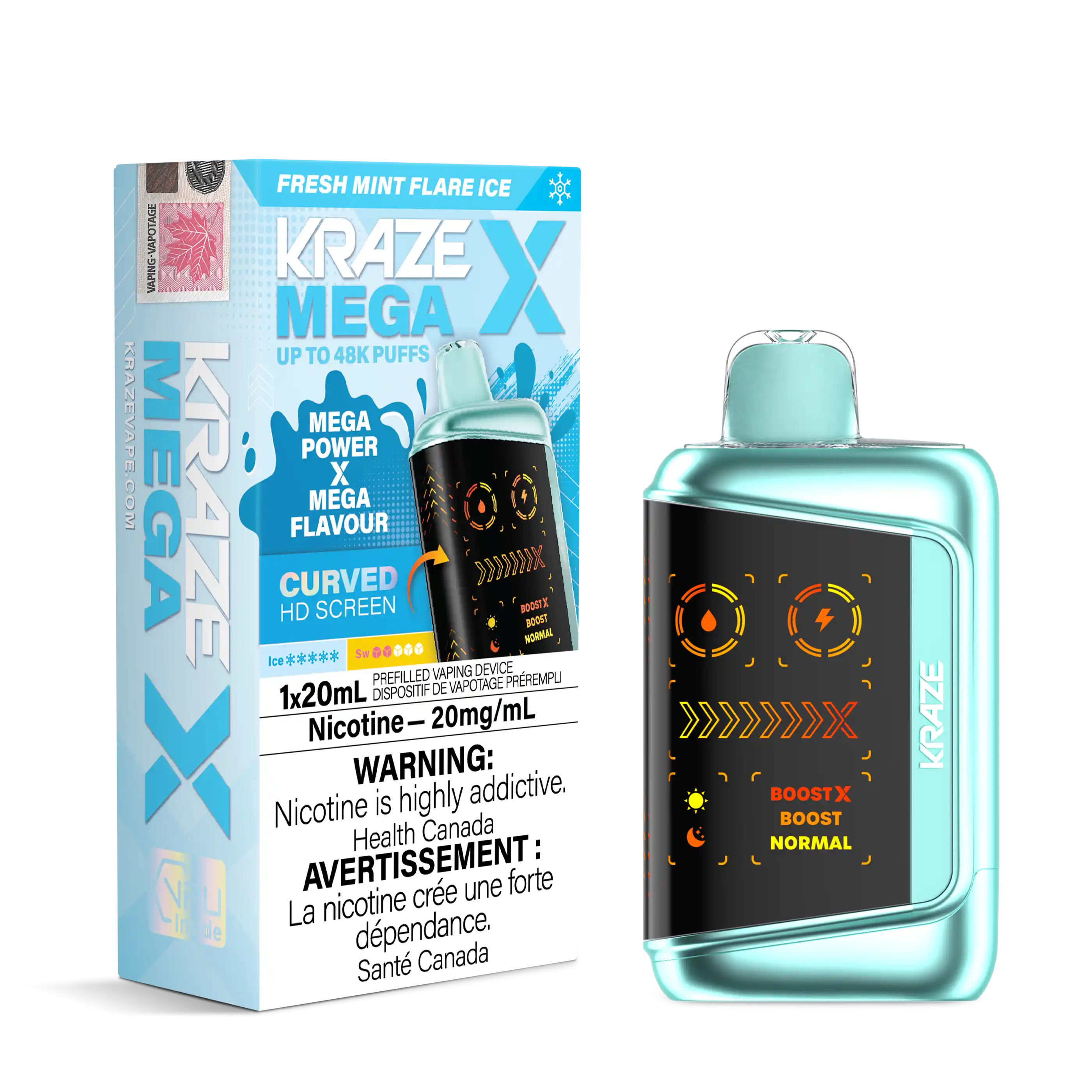 Fresh Mint Flare Ice Kraze Mega X - Disposable 48K