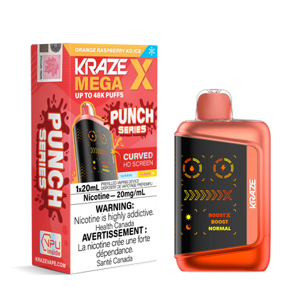 Orange Raspberry KO Ice Kraze Mega X - Disposable 48K