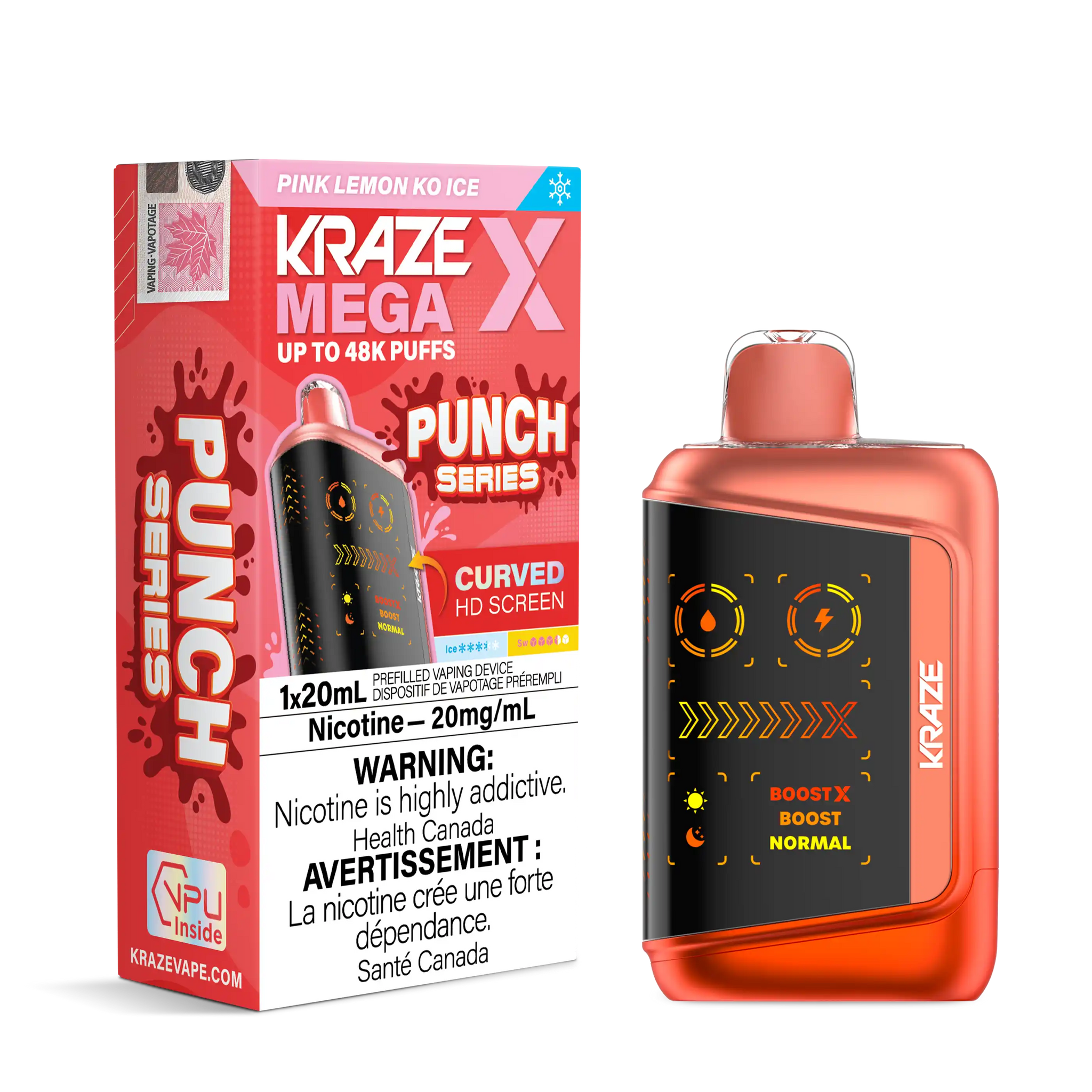 Pink Lemon KO Ice Kraze Mega X - Disposable 48K