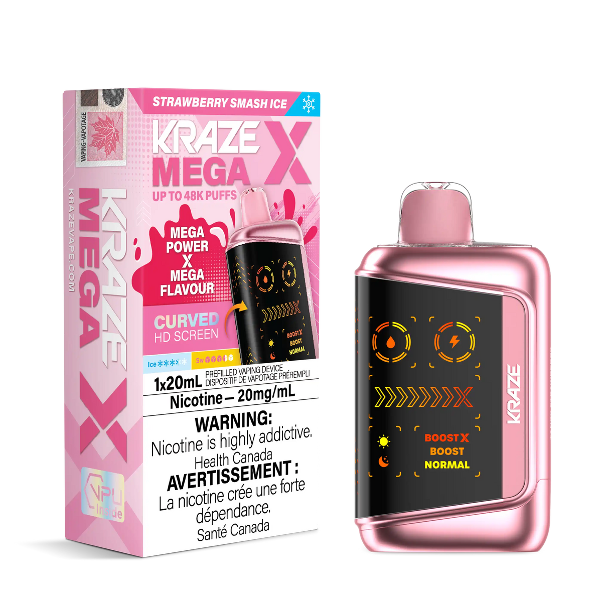Strawberry Smash Ice Kraze Mega X - Disposable 48K