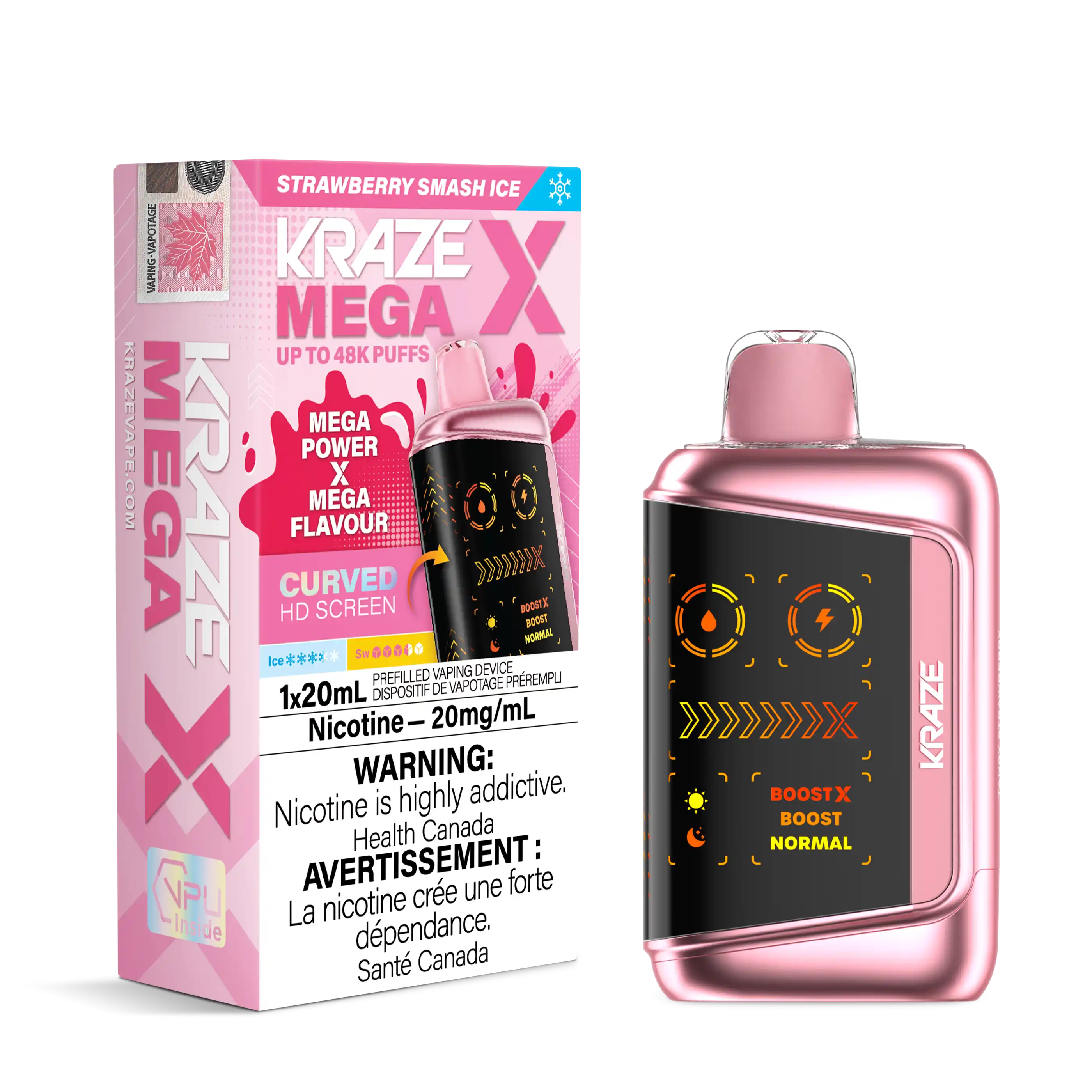 Strawberry Smash Ice Kraze Mega X - Disposable 48K by KRAZE