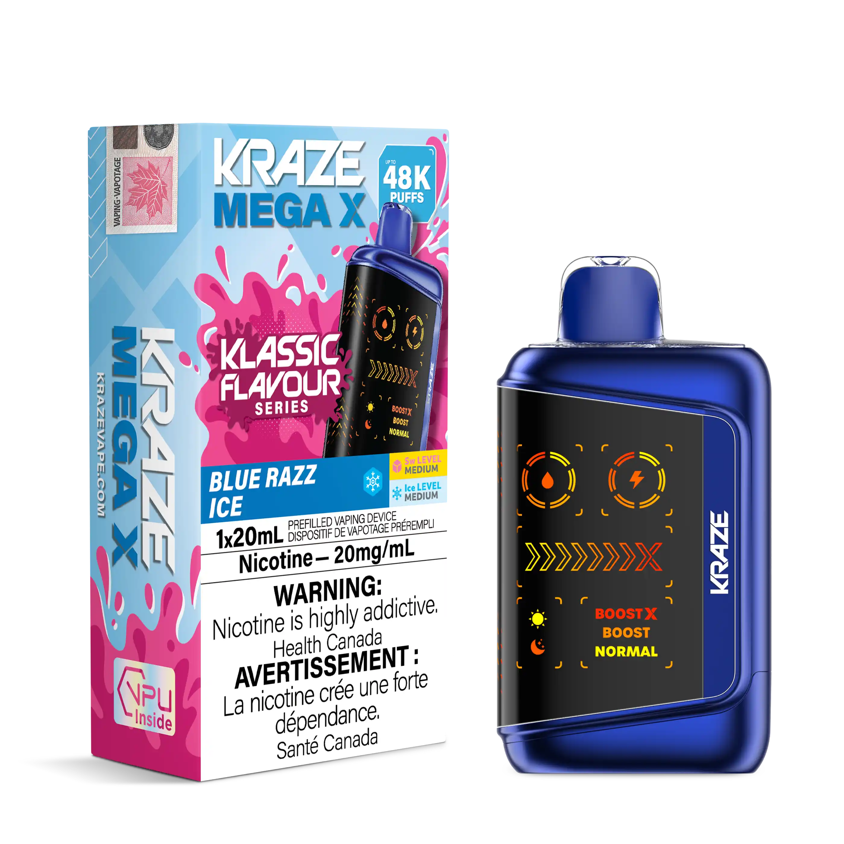 Blue Razz Ice Kraze Mega X - Disposable 48K