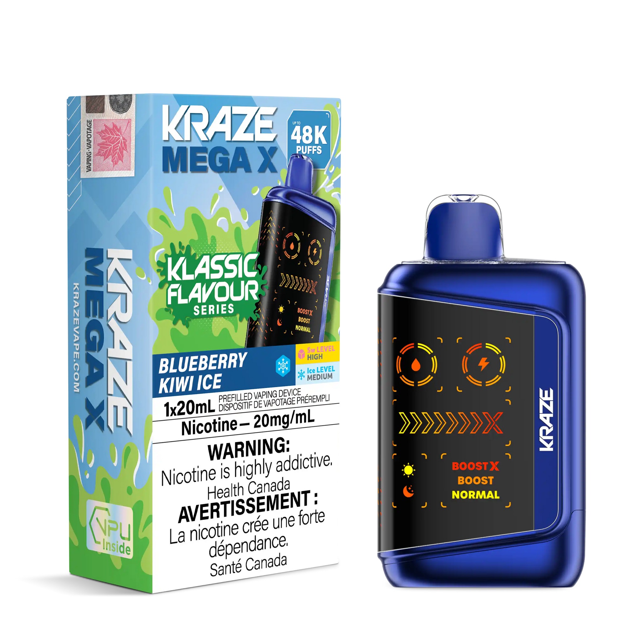 Blueberry Kiwi Ice Kraze Mega X - Disposable 48K