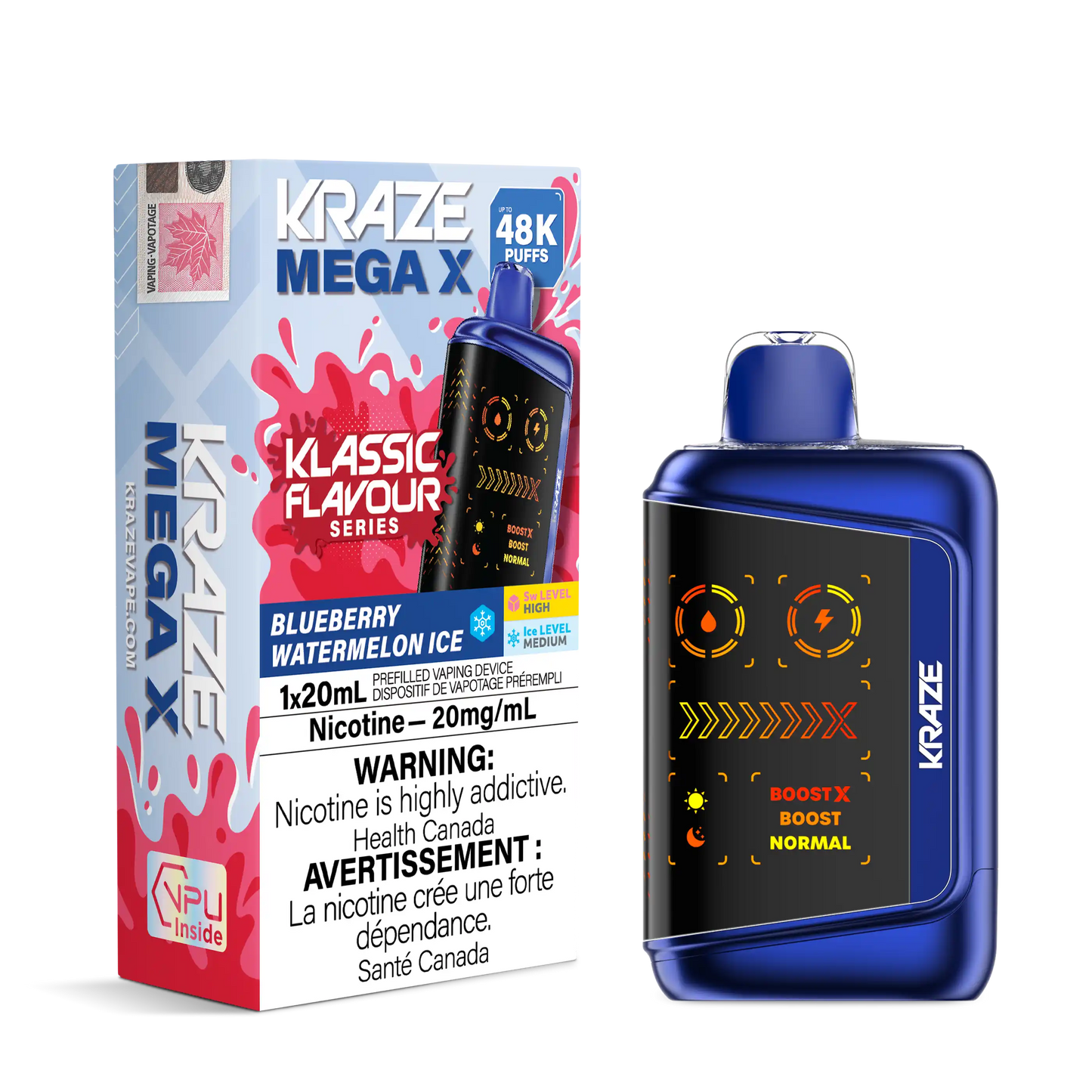Blueberry Watermelon Ice Kraze Mega X - Disposable 48K