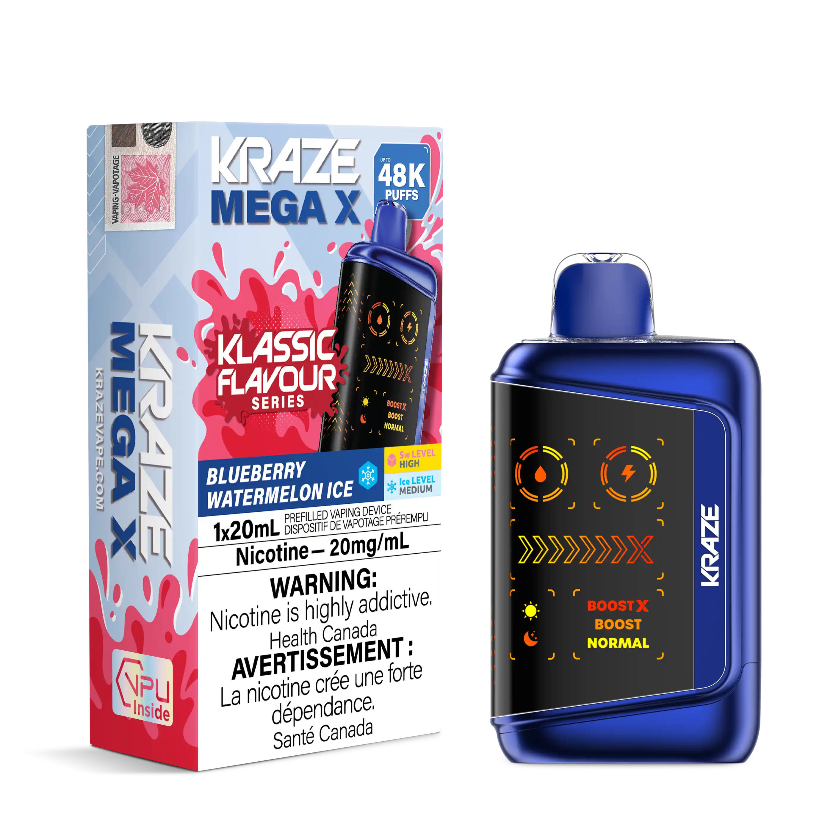 Blueberry Watermelon Ice Kraze Mega X - Disposable 48K