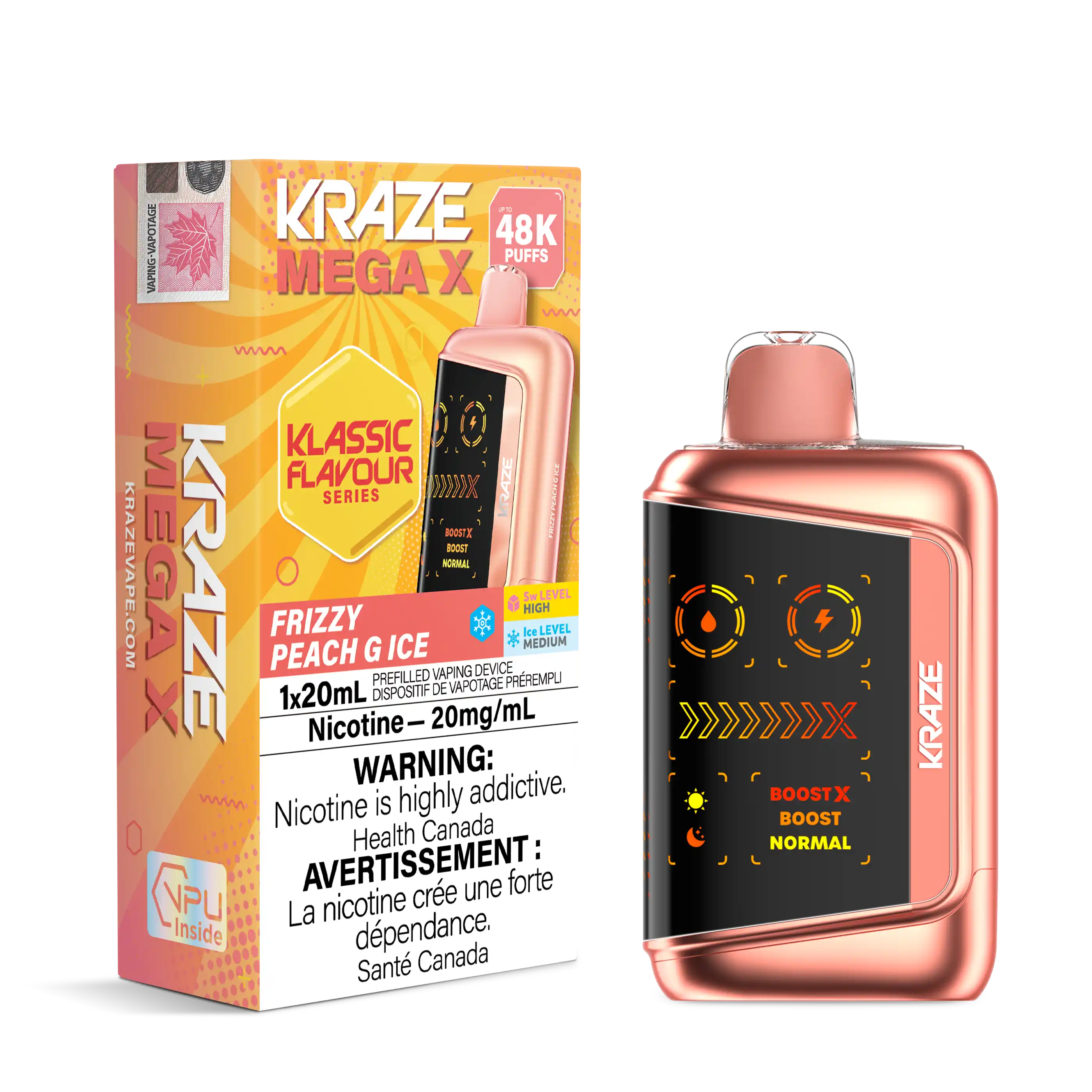 Frizzy Peach G Ice Kraze Mega X - Disposable 48K