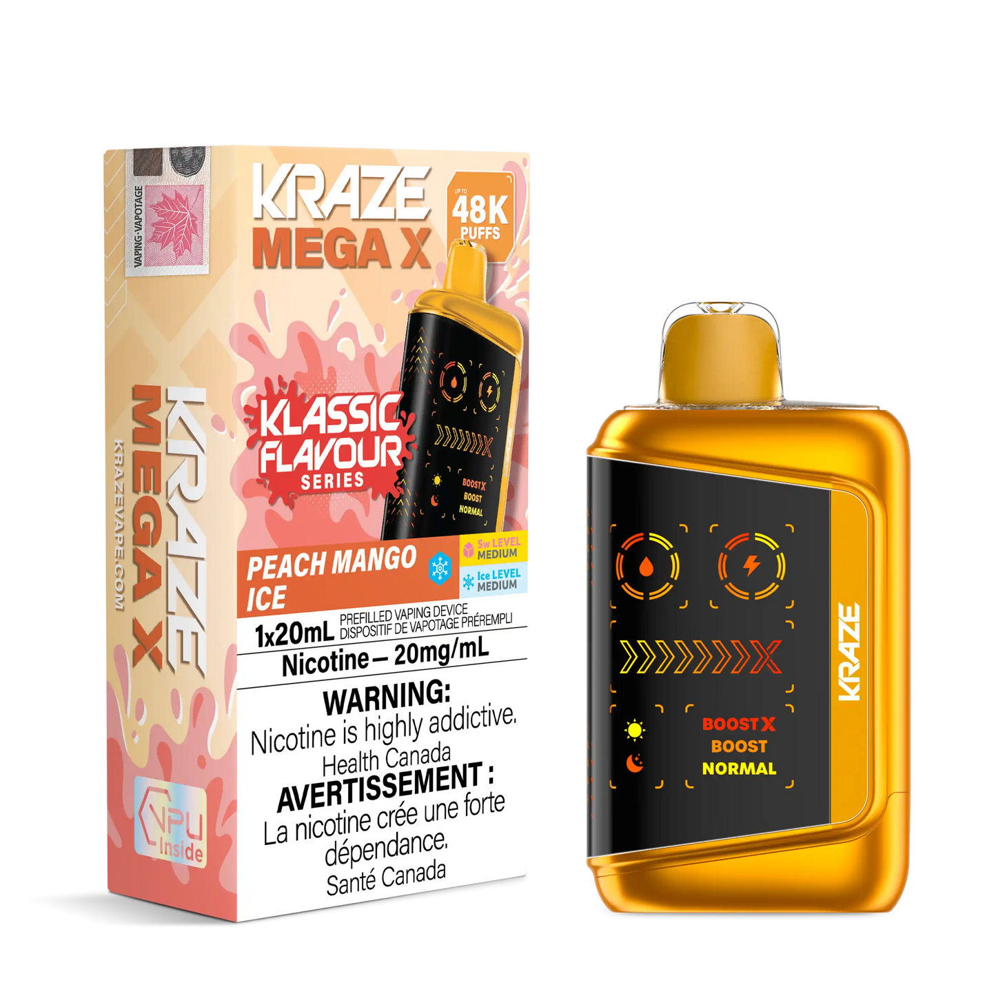 Peach Mango Ice Kraze Mega X - Disposable 48K