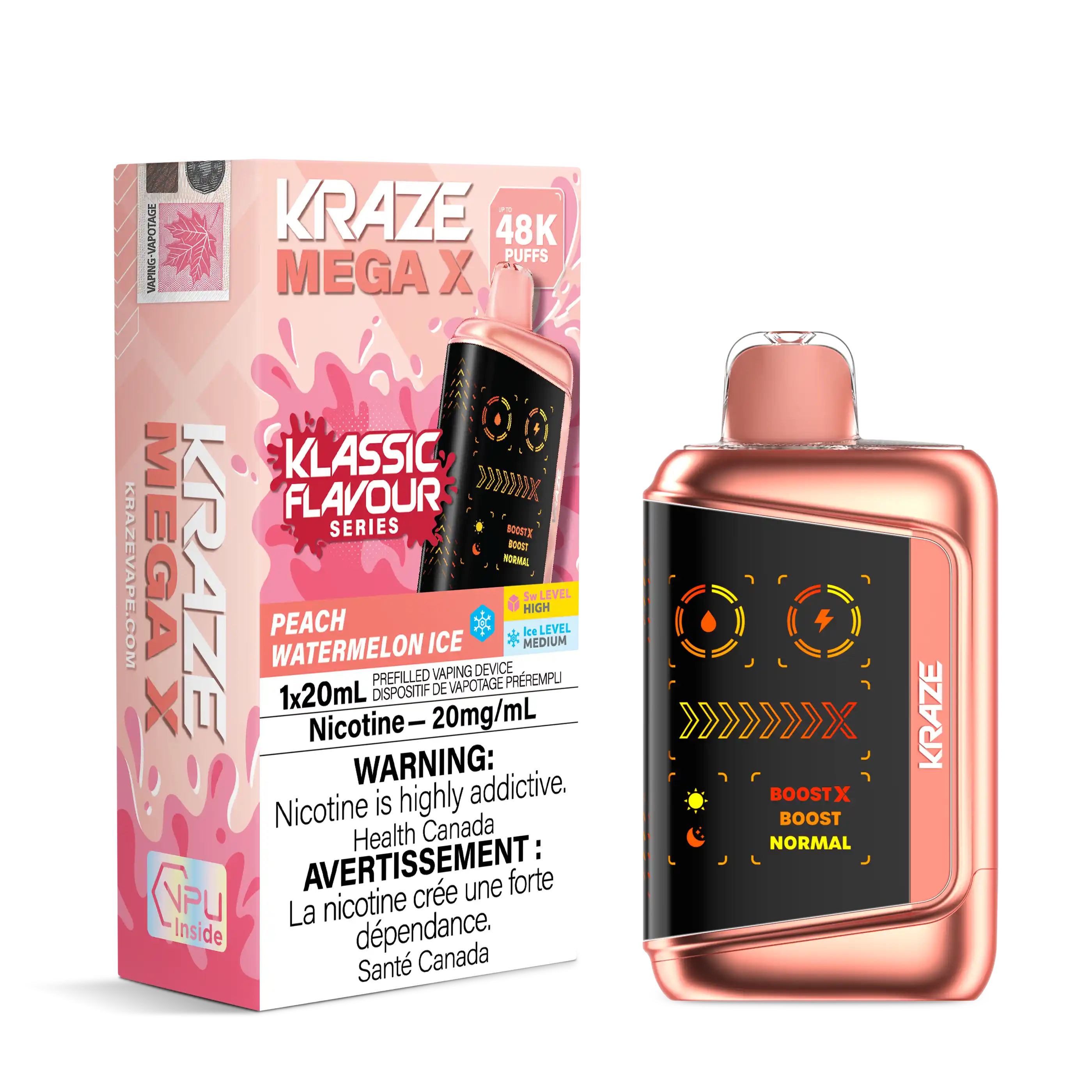 Peach Watermelon Ice Kraze Mega X - Disposable 48K