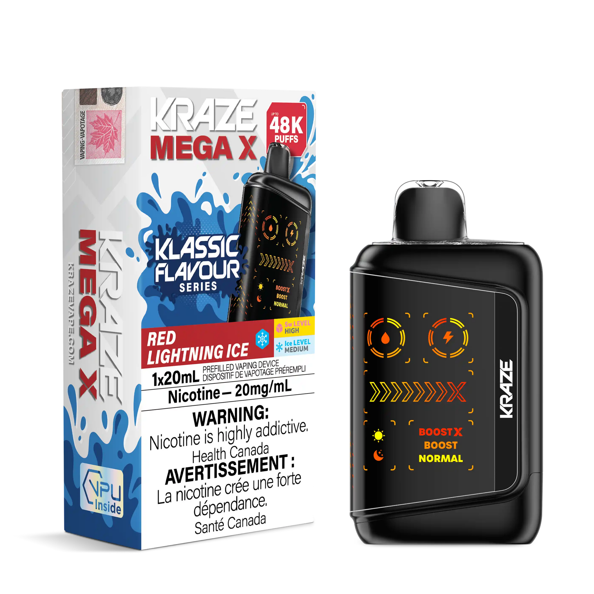 Red Lightning Ice Kraze Mega X - Disposable 48K