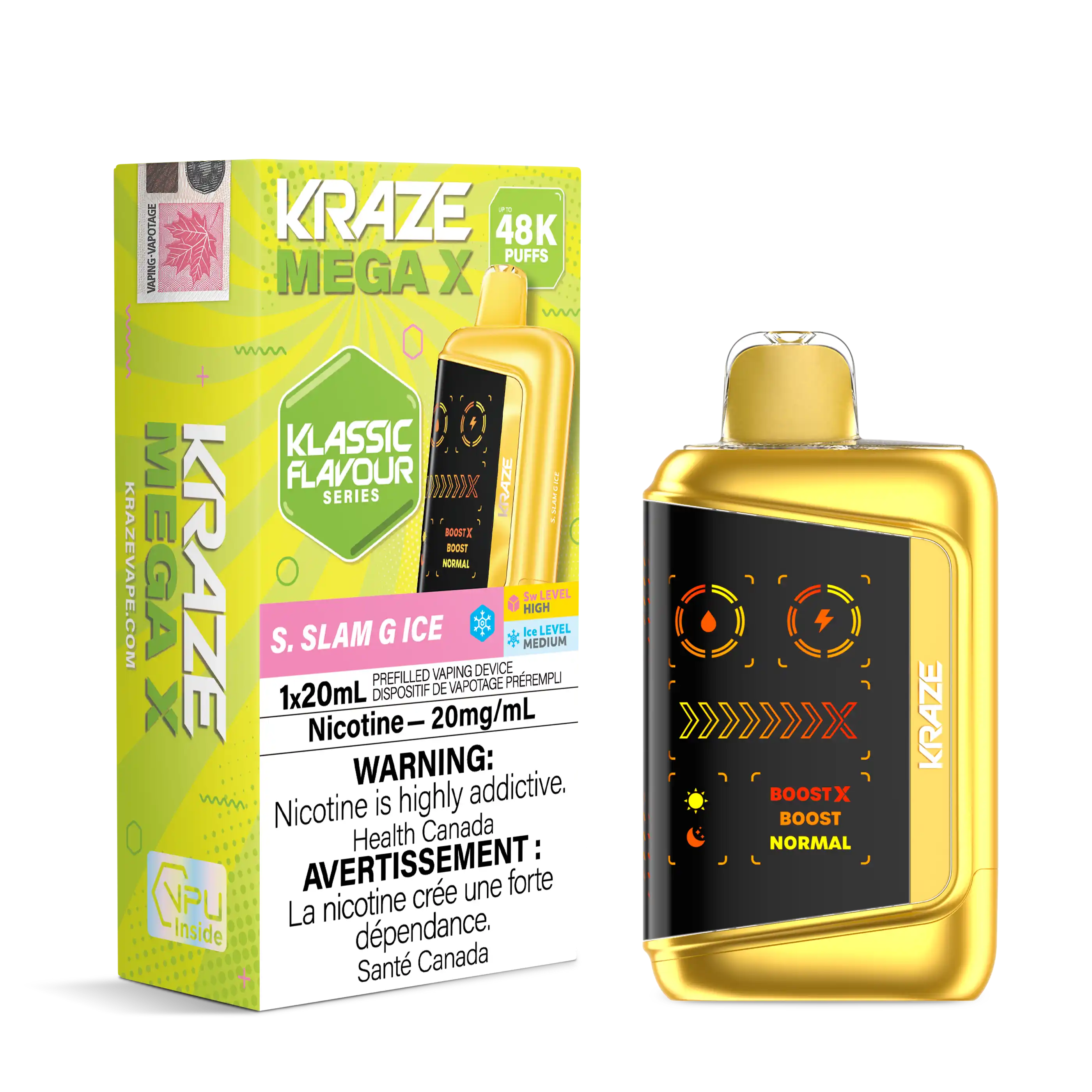 S. Slam G Ice Kraze Mega X - Disposable 48K