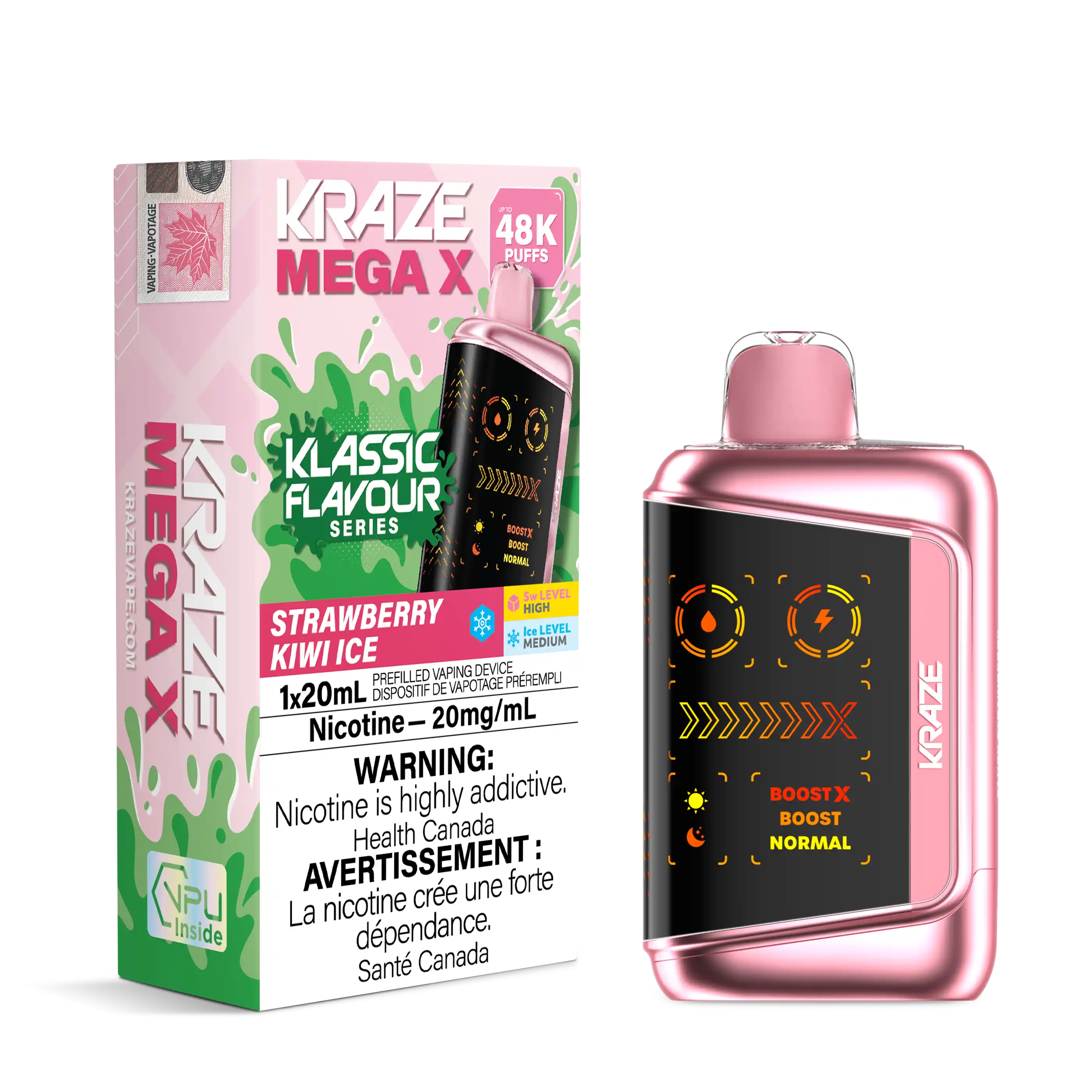 Strawberry Kiwi Ice Kraze Mega X - Disposable 48K