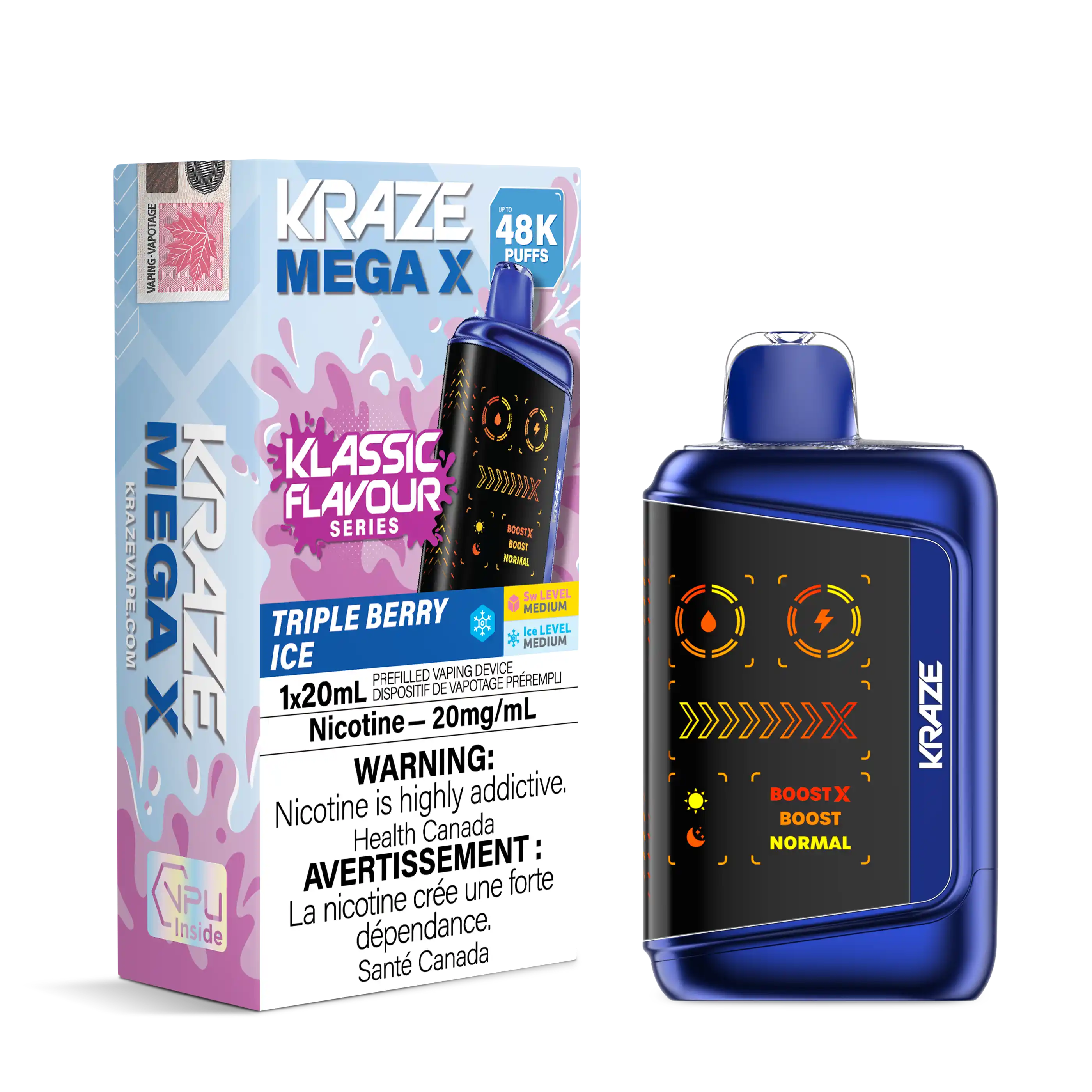 Triple Berry Ice Kraze Mega X - Disposable 48K