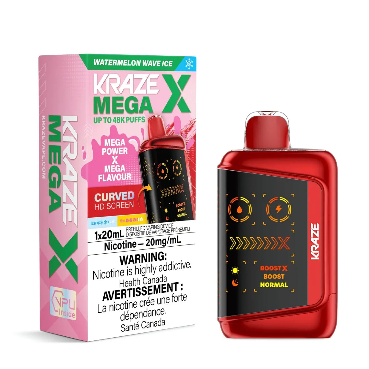 Kraze Mega X - Watermelon Wave Ice