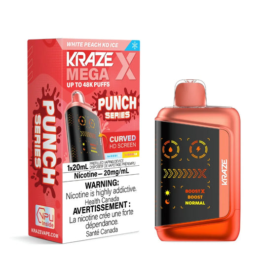 Kraze Mega X - White Peach KO Ice