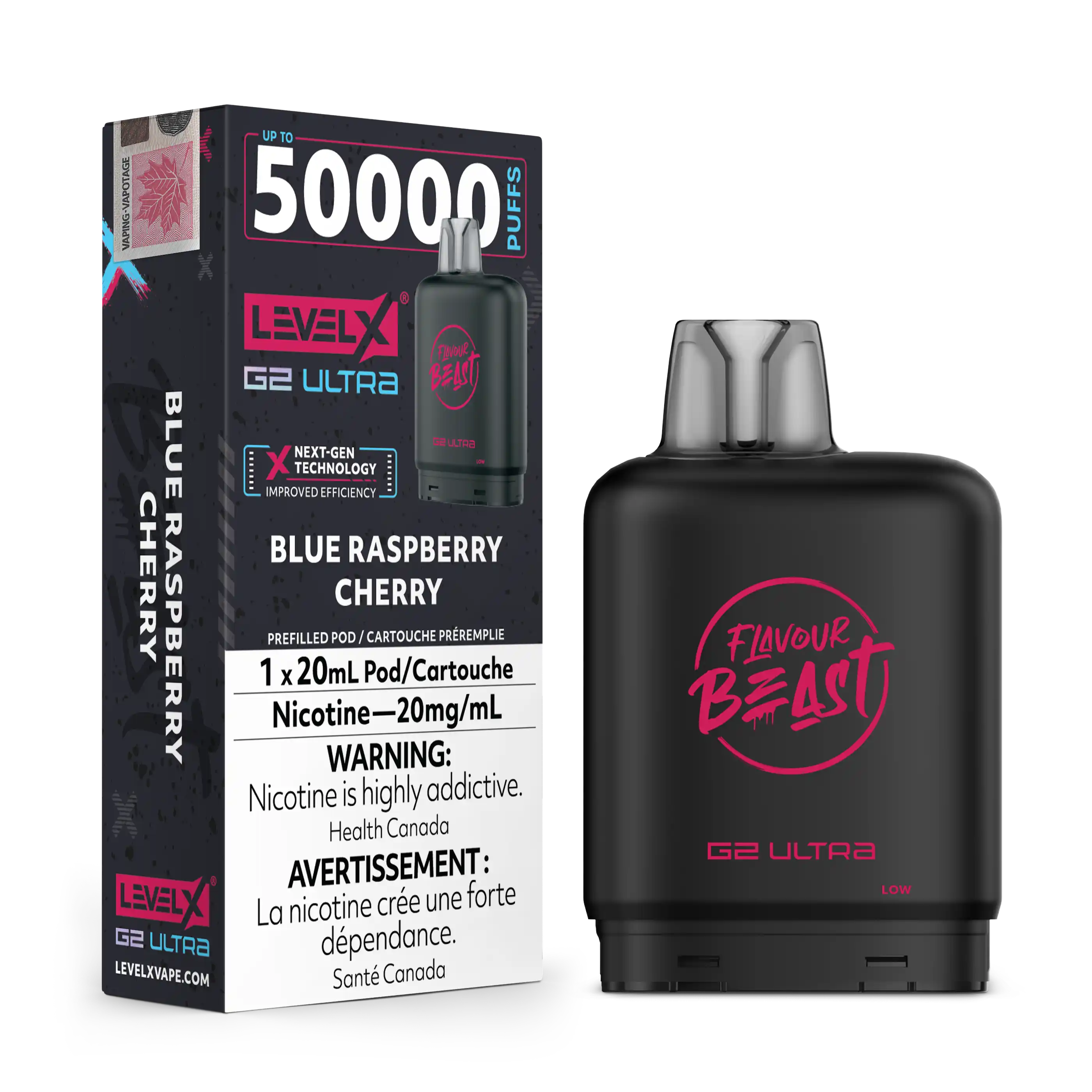 Blue Raspberry Cherry by Level X Flavour Beast G2 Ultra 50K