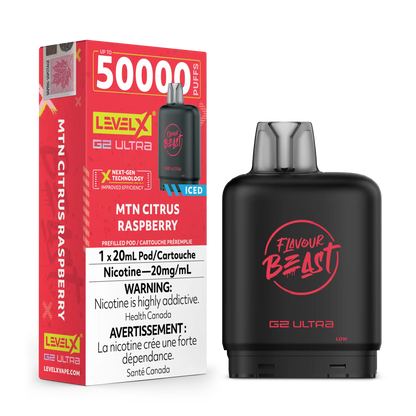 MTN Citrus Raspberry Iced by Level X Flavour Beast G2 Ultra 50K