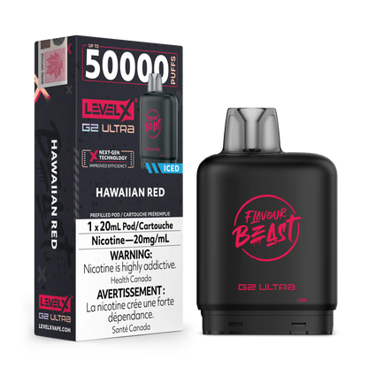 Hawaiian Red Iced by Level X Flavour Beast G2 Ultra 50K
