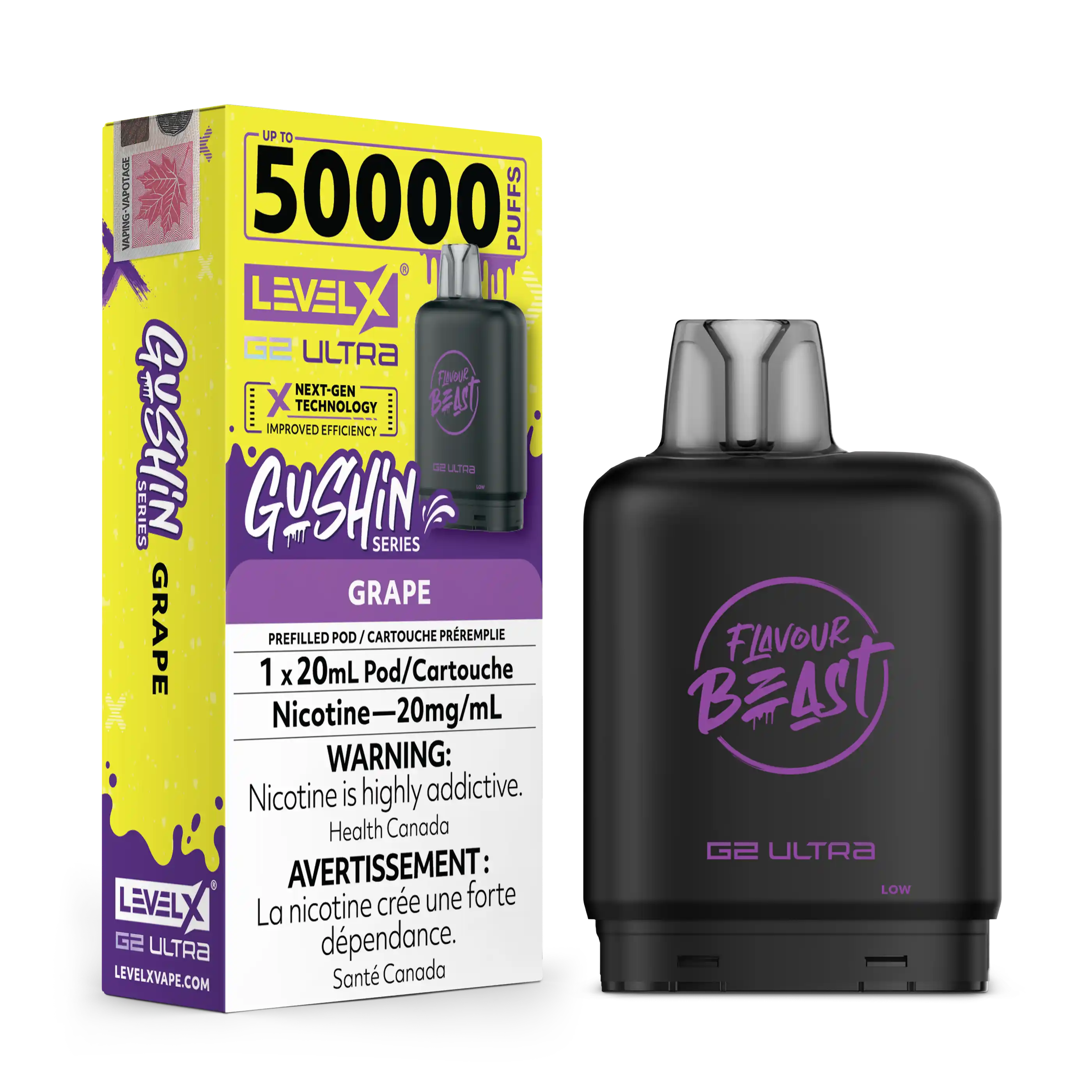 Gushin Grape by Level X Flavour Beast G2 Ultra 50K