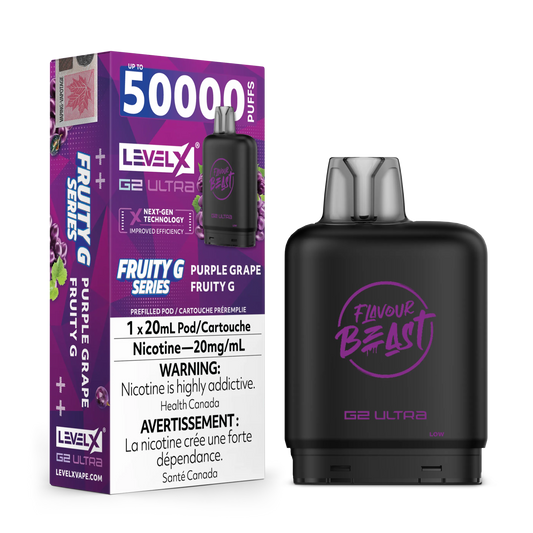 Purple Grape Fruity G by Level X Flavour Beast G2 Ultra 50K