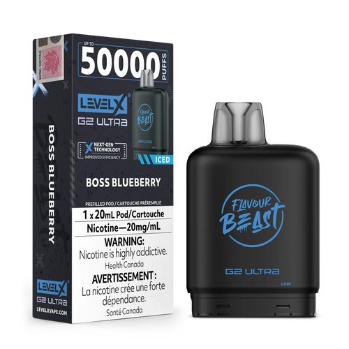 Boss Blueberry Iced by Level X Flavour Beast G2 Ultra 50K
