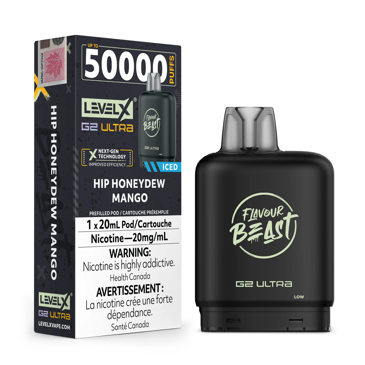 Hip Honeydew Mango Iced by Level X Flavour Beast G2 Ultra 50K