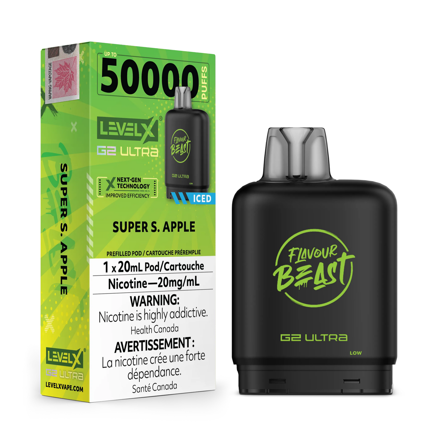 Super S. Apple Iced by Level X Flavour Beast G2 Ultra 50K
