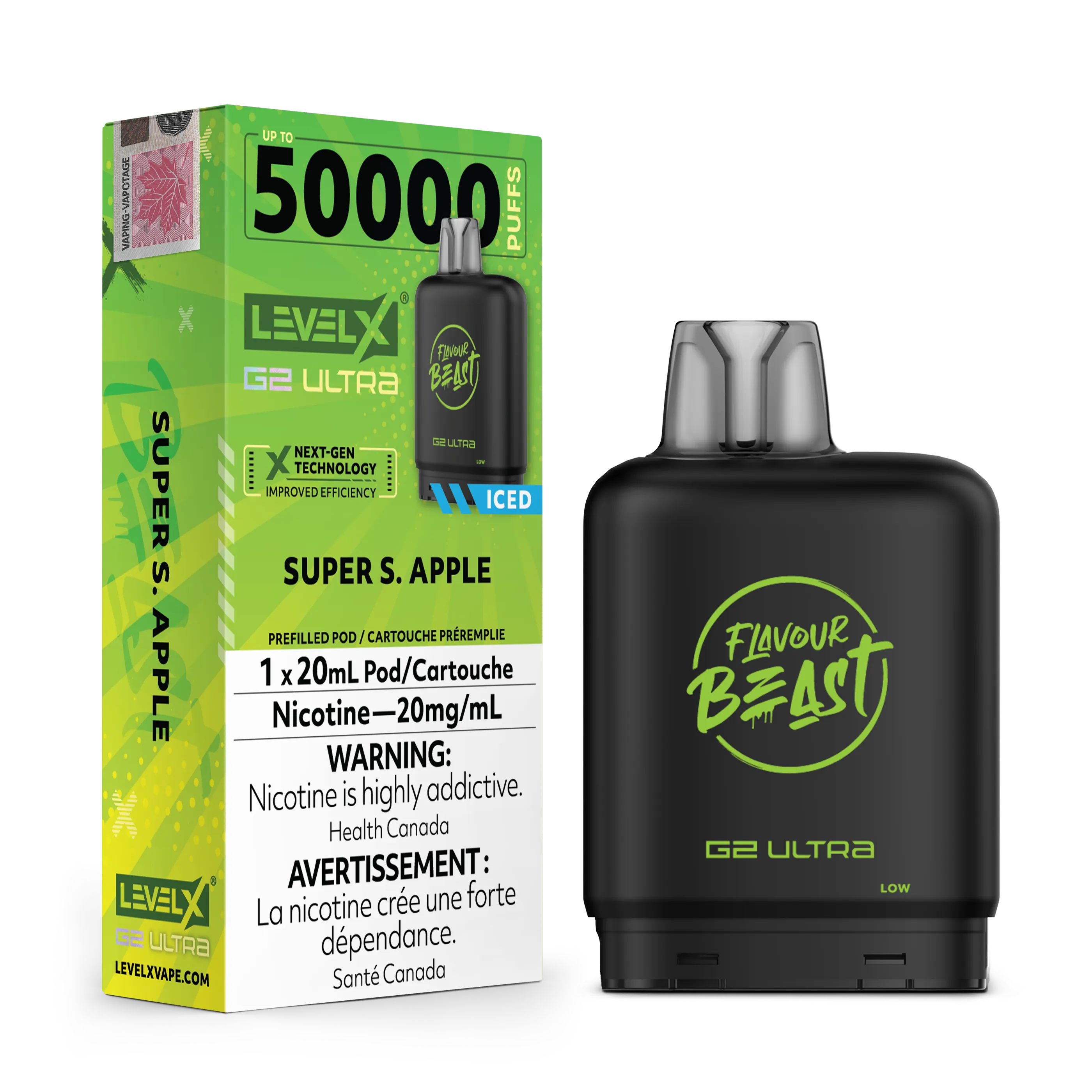 Super S. Apple Iced by Level X Flavour Beast G2 Ultra 50K