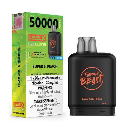 Super S. Peach Iced by Level X Flavour Beast G2 Ultra 50K