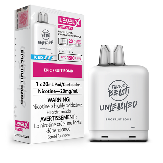 Level X - Flavour Beast Boost Unleashed Pods (15k puffs) - Epic Fruit Bomb