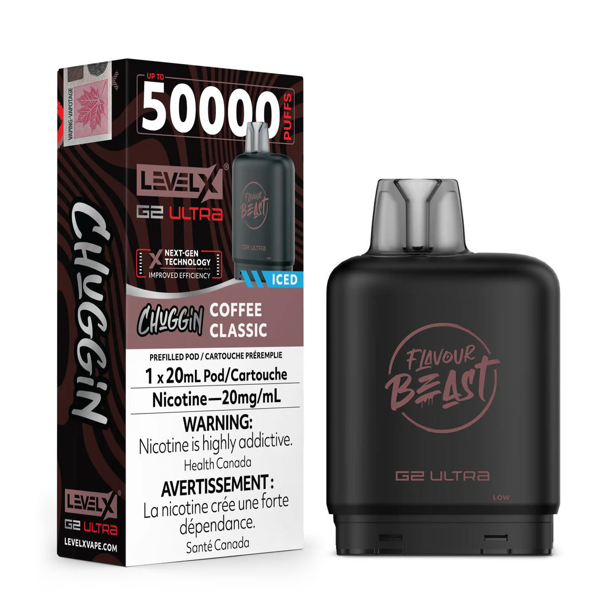 Coffee Classic Iced Chuggin by Level X Flavour Beast G2 Ultra 50K