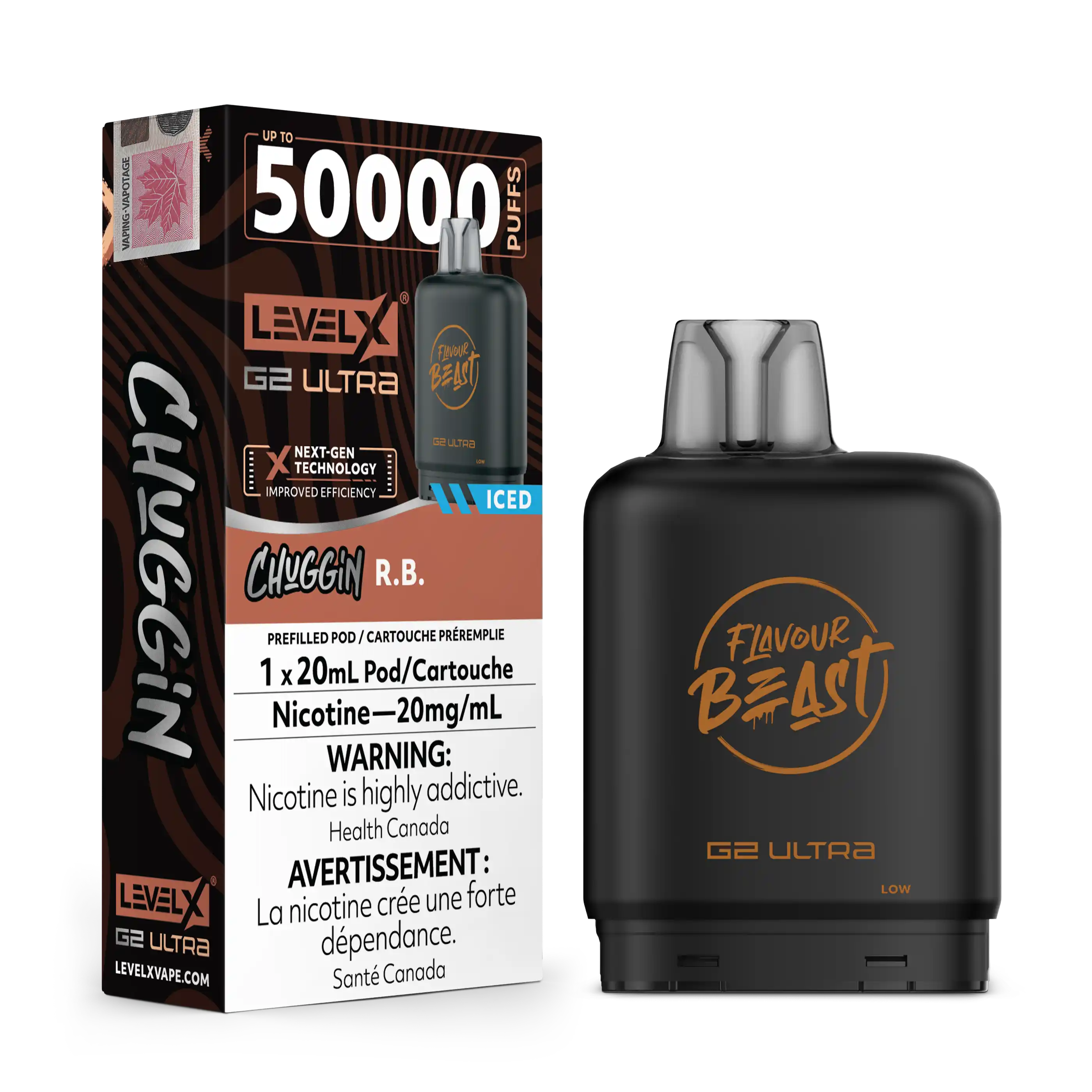 R.B. Iced Chuggin by Level X Flavour Beast G2 Ultra 50K