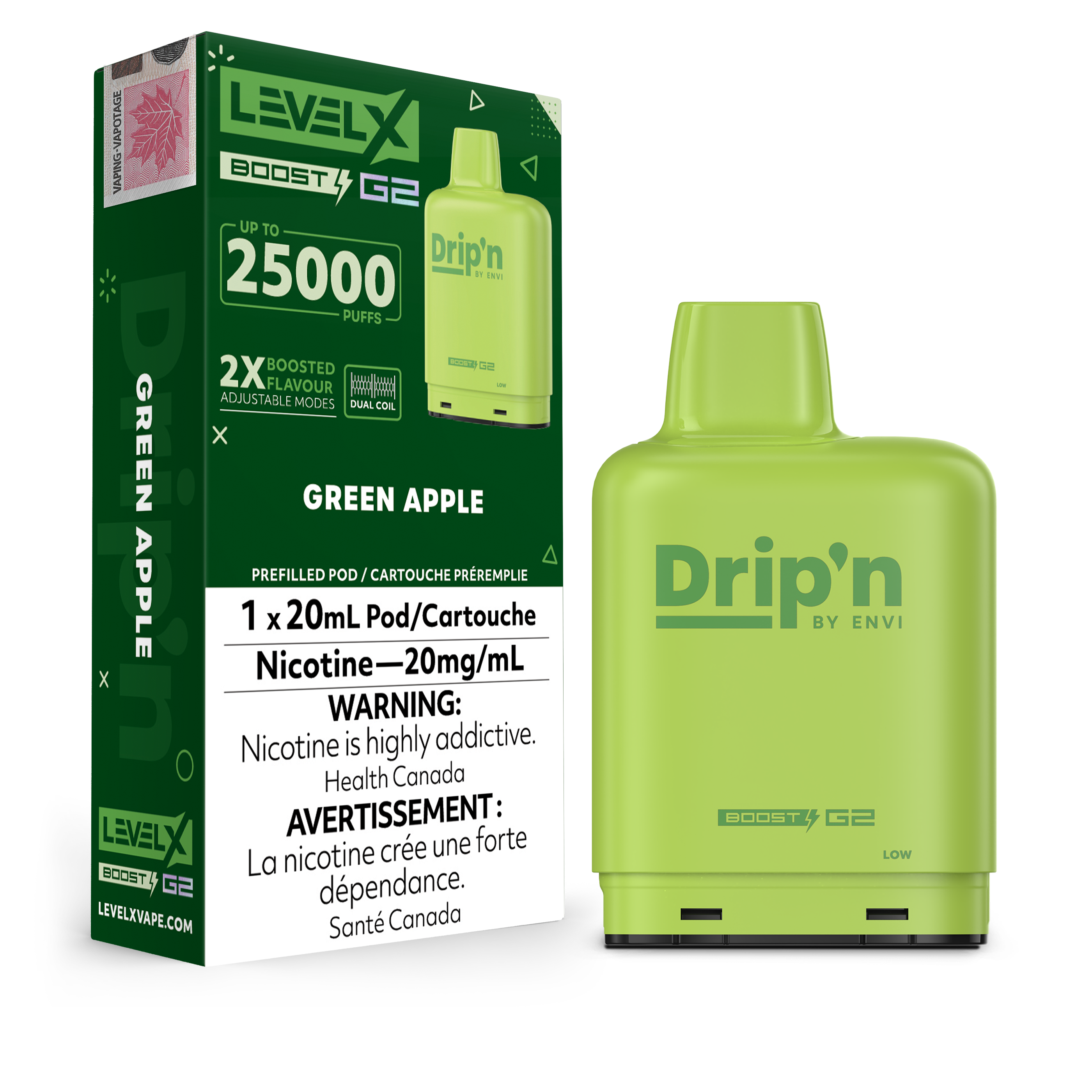 Green Apple by Level X Drip'n G2 Boost 25K