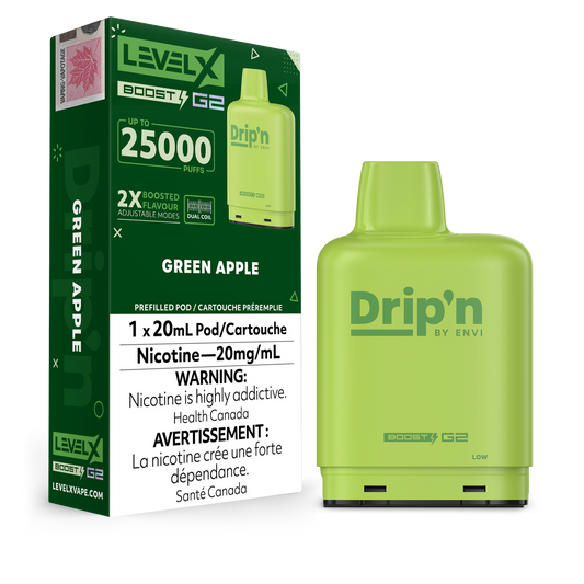 Green Apple by Level X Drip'n G2 Boost 25K