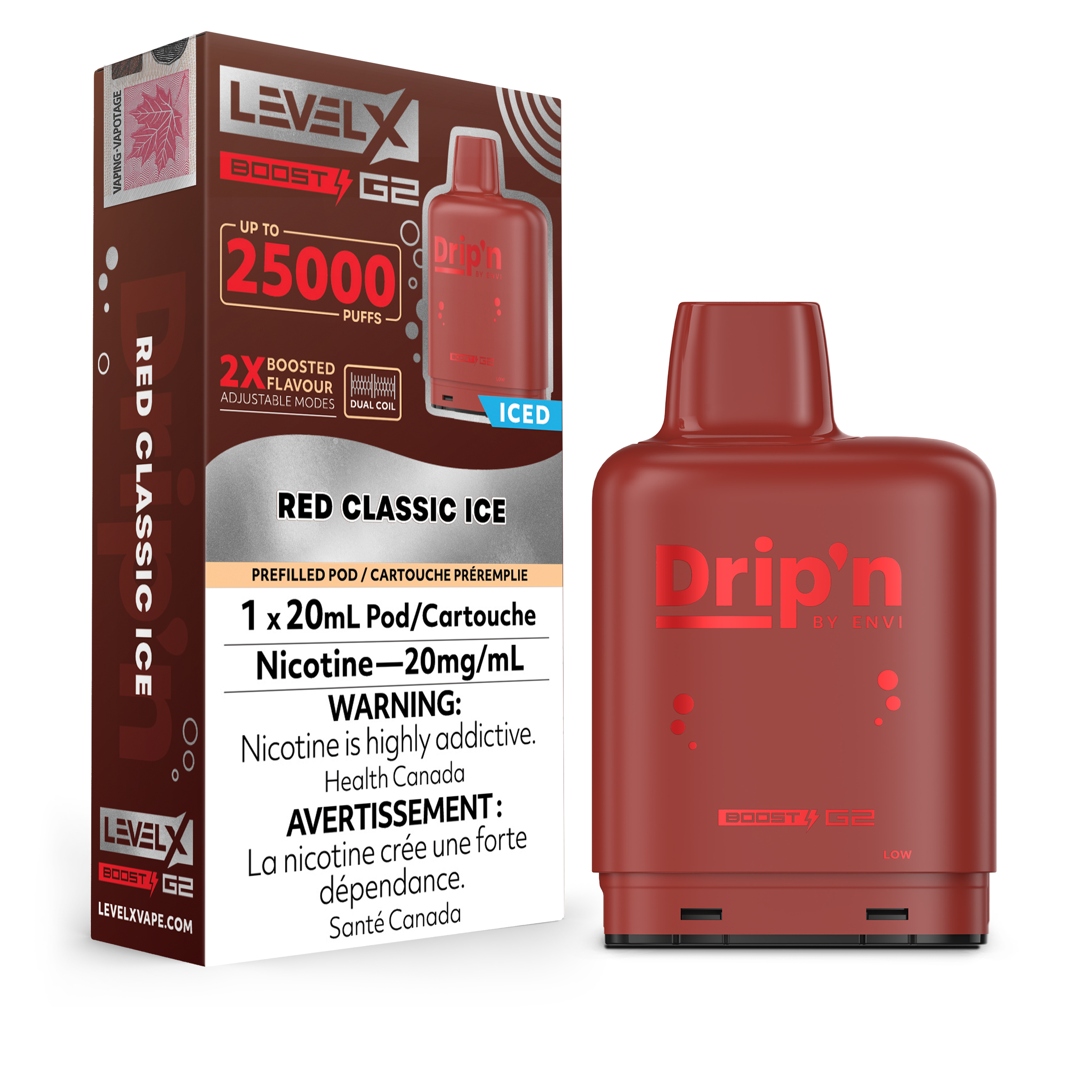 Red Classic Ice by Level X Drip'n G2 Boost 25K