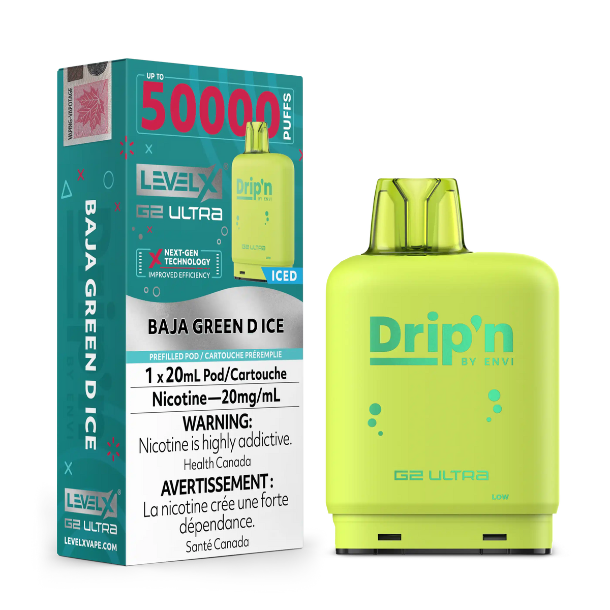 Baja Green D Ice by Level X Drip'n G2 Ultra 50K