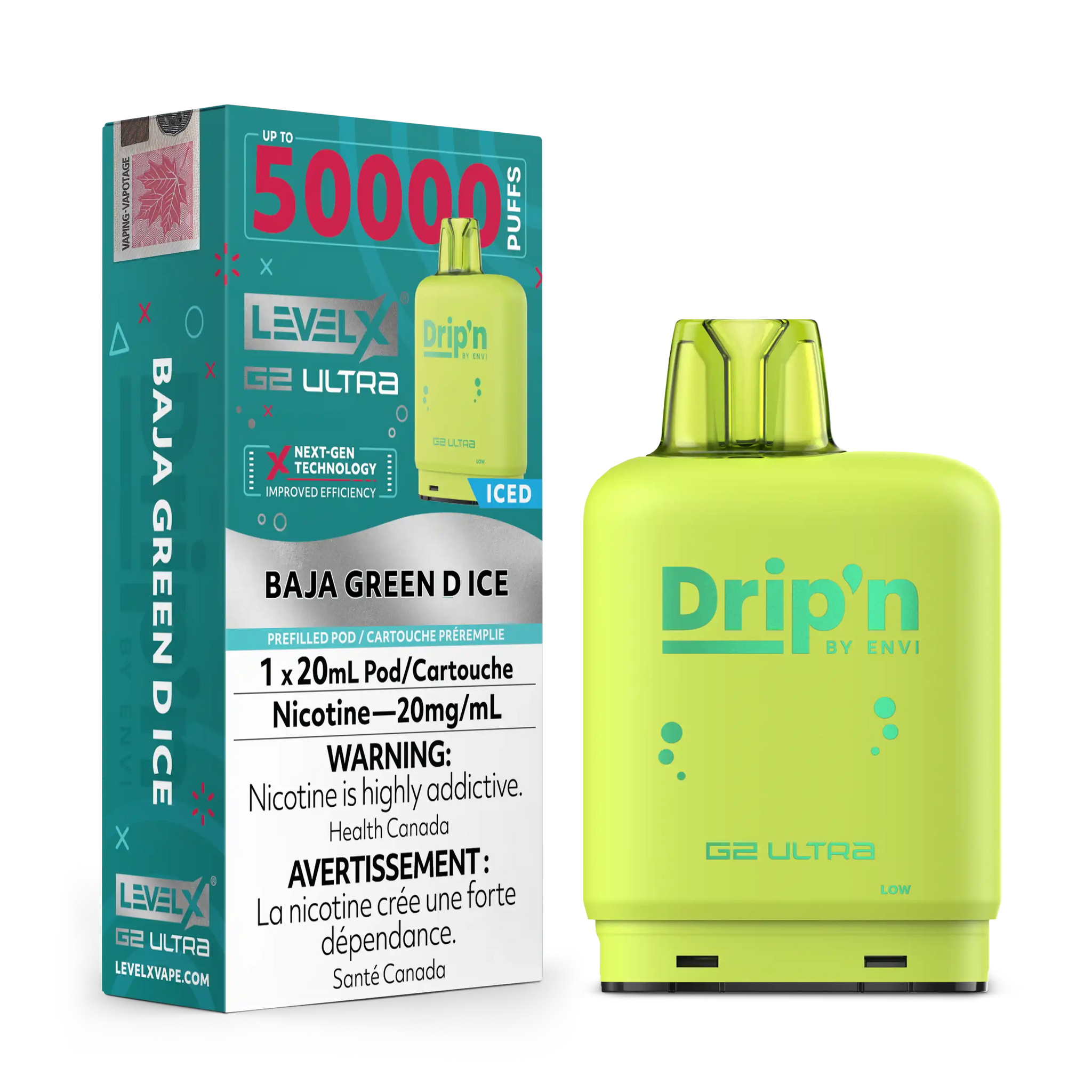 Baja Green D Ice by Level X Drip'n G2 Ultra 50K