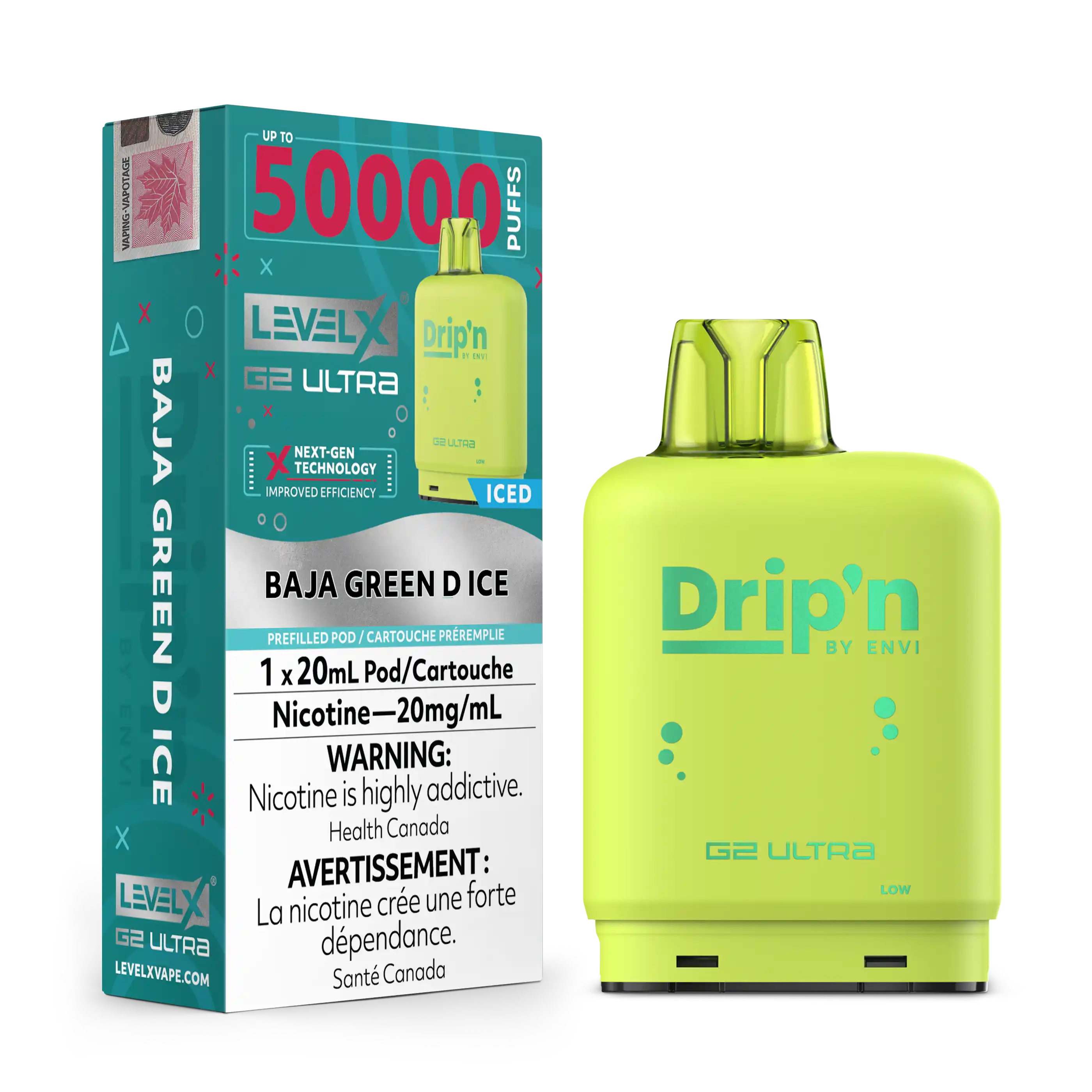 Baja Green D Ice by Level X Drip'n G2 Ultra 50K
