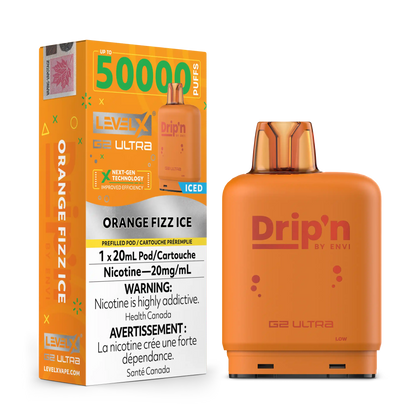 Orange Sparkle Ice by Level X Drip'n G2 Ultra 50K