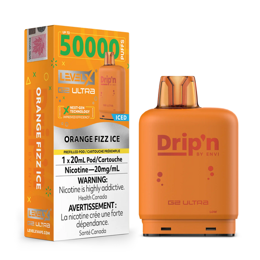 Orange Sparkle Ice by Level X Drip'n G2 Ultra 50K