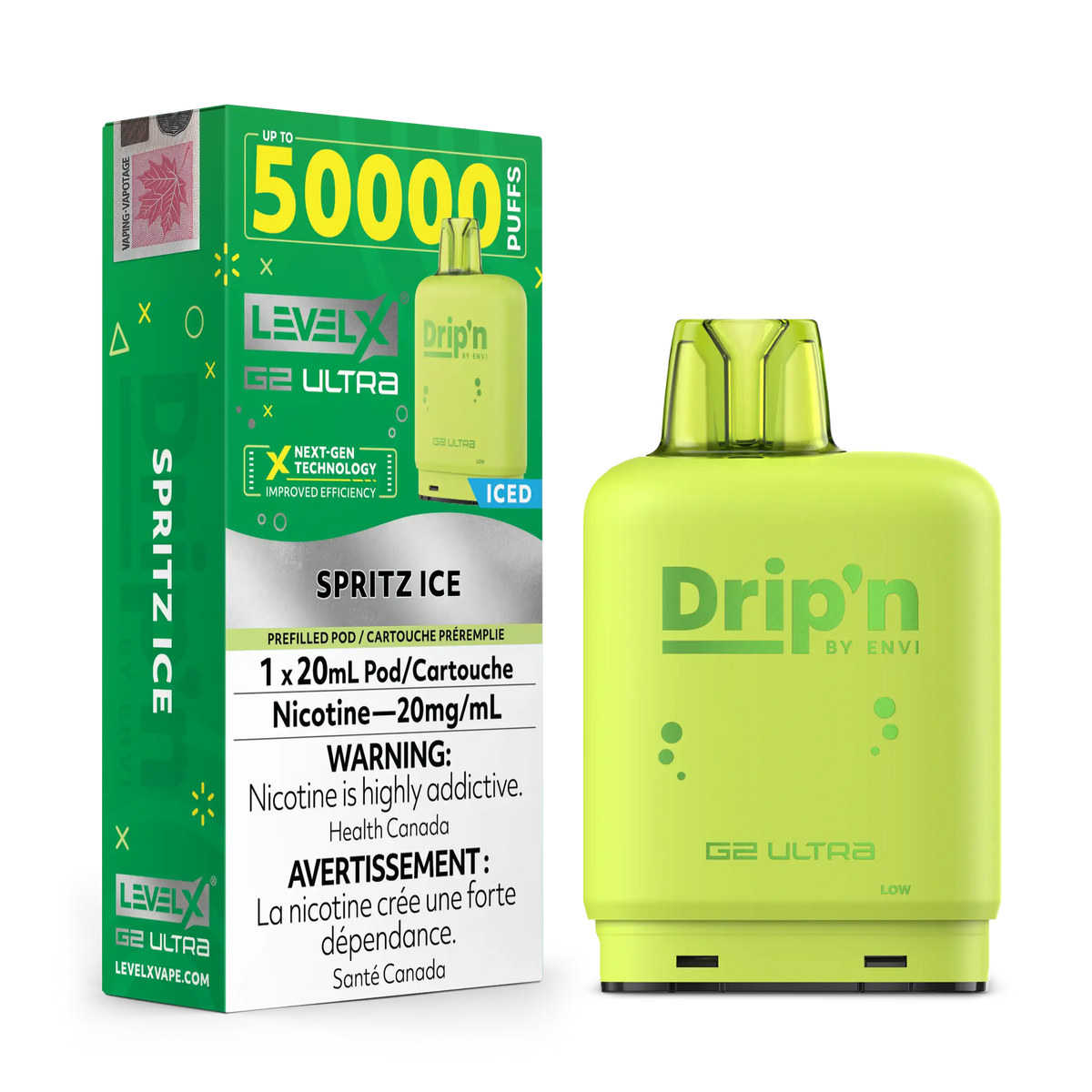 Spritz Ice by Level X Drip'n G2 Ultra 50K
