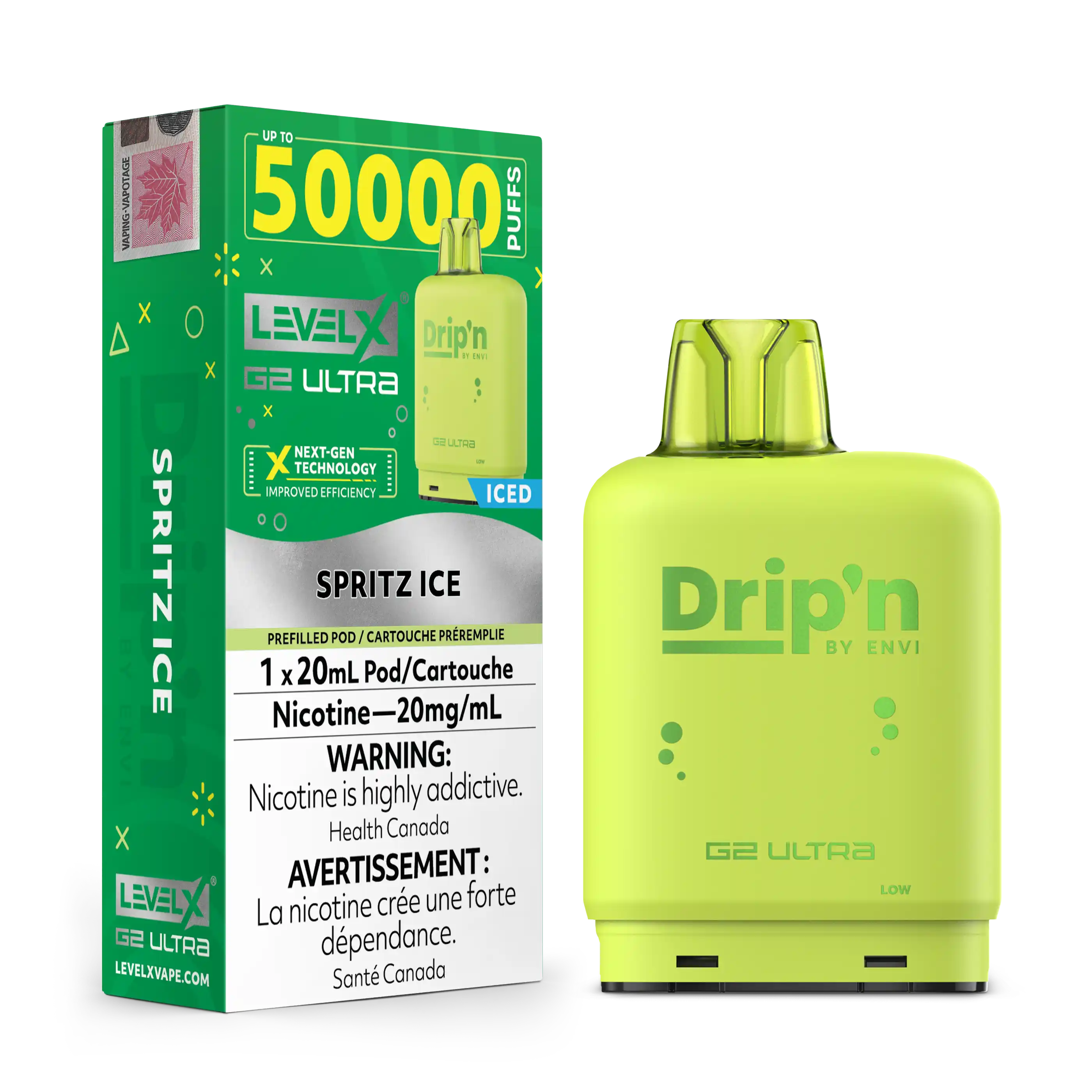 Spritz Ice by Level X Drip'n G2 Ultra 50K