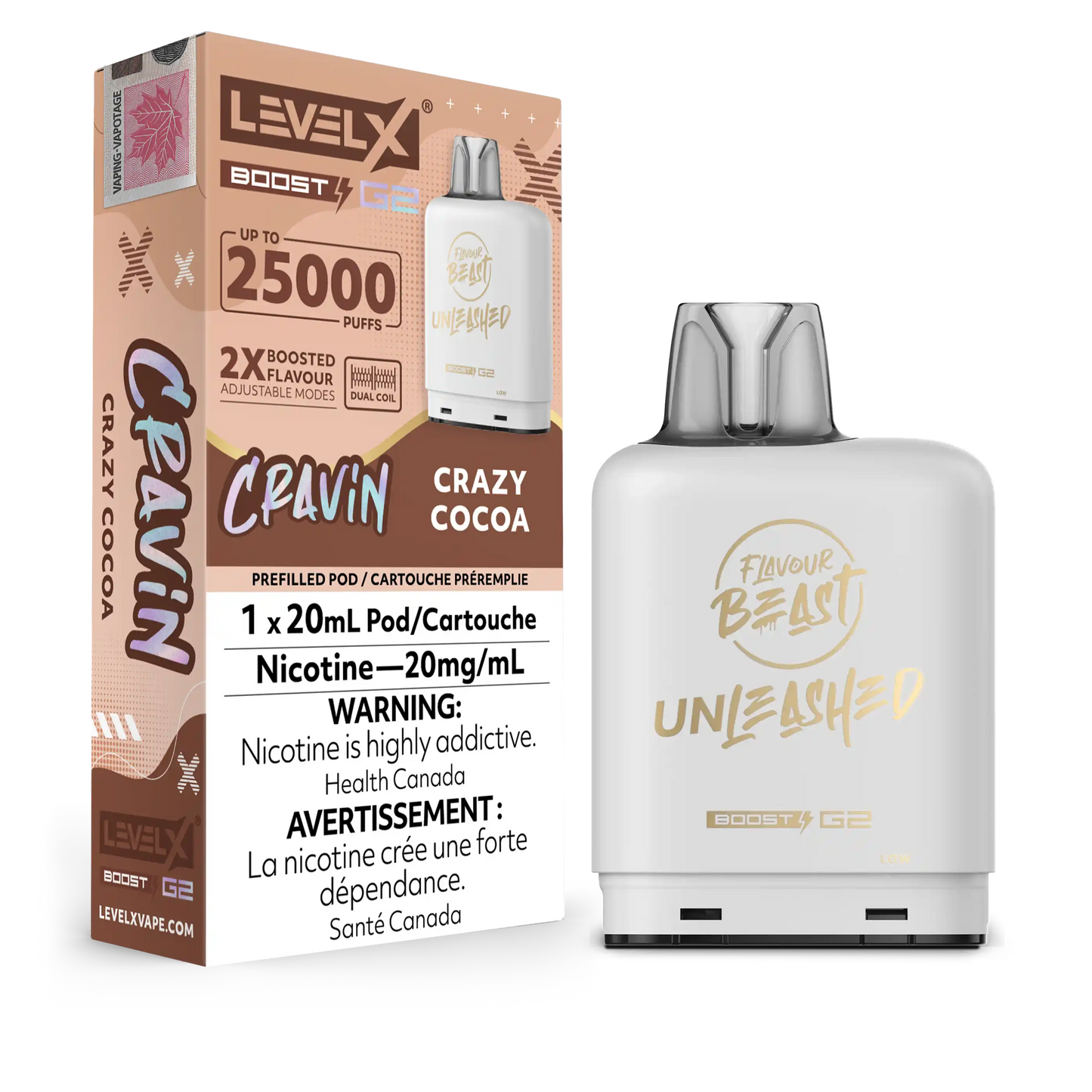 Crazy Cocoa Flavour Beast Boost G2 Unleashed Pods 25K
