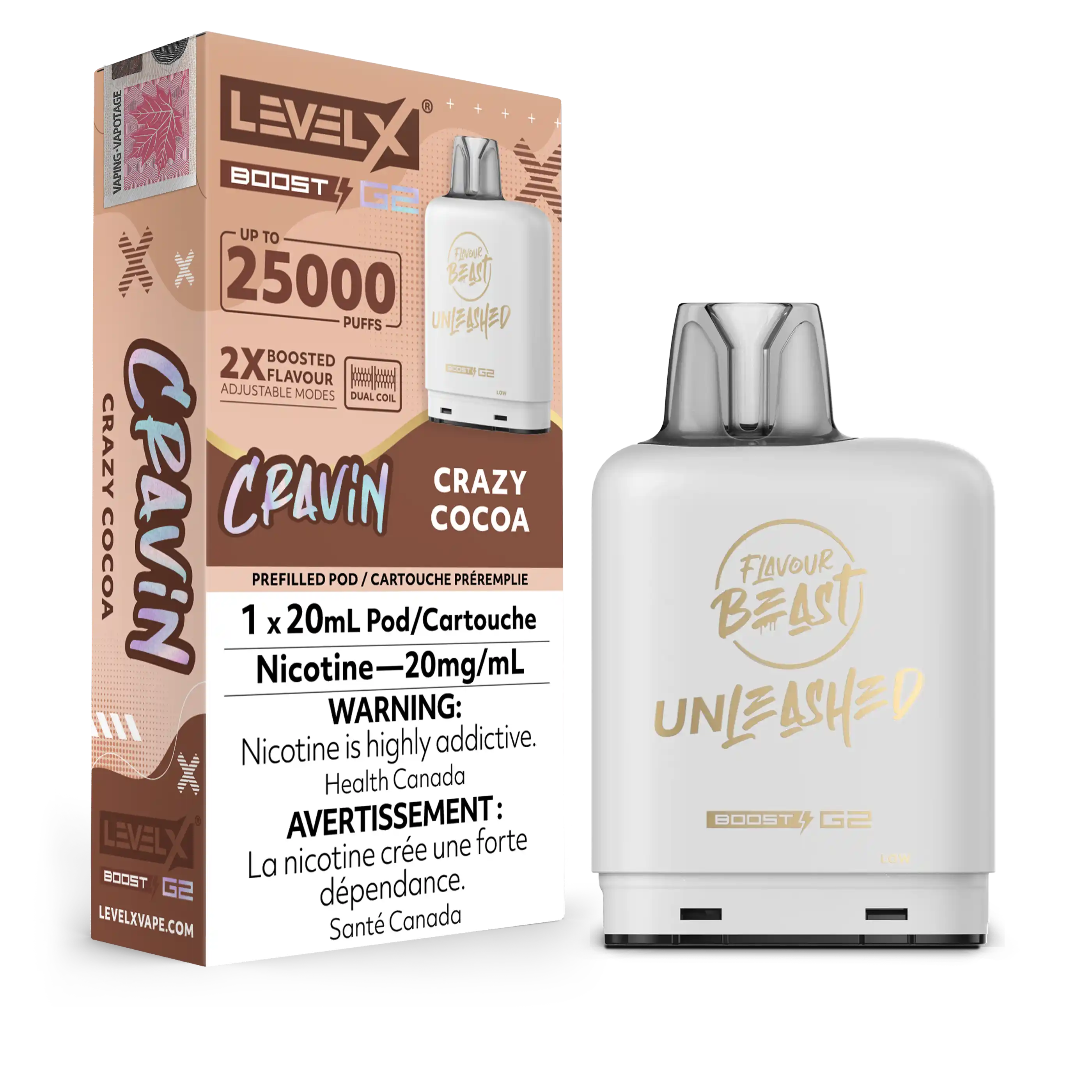 Crazy Cocoa Flavour Beast Boost G2 Unleashed Pods 25K