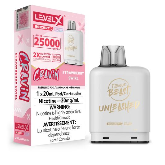 Strawberry Swirl Flavour Beast Boost G2 Unleashed Pods 25K