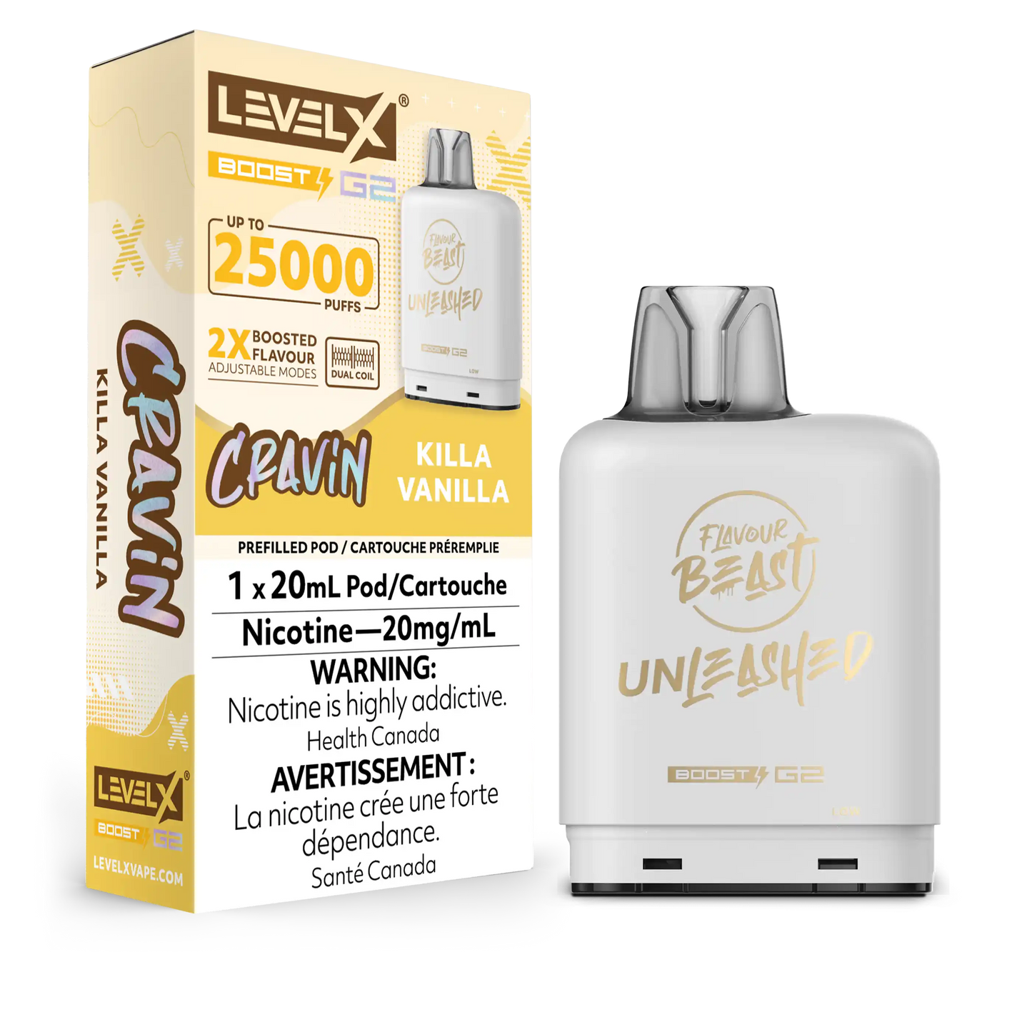 Killa Vanilla Flavour Beast Boost G2 Unleashed Pods 25K