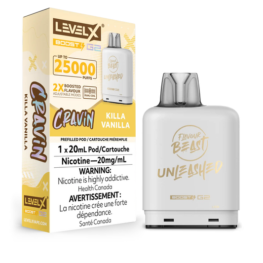 Killa Vanilla Flavour Beast Boost G2 Unleashed Pods 25K