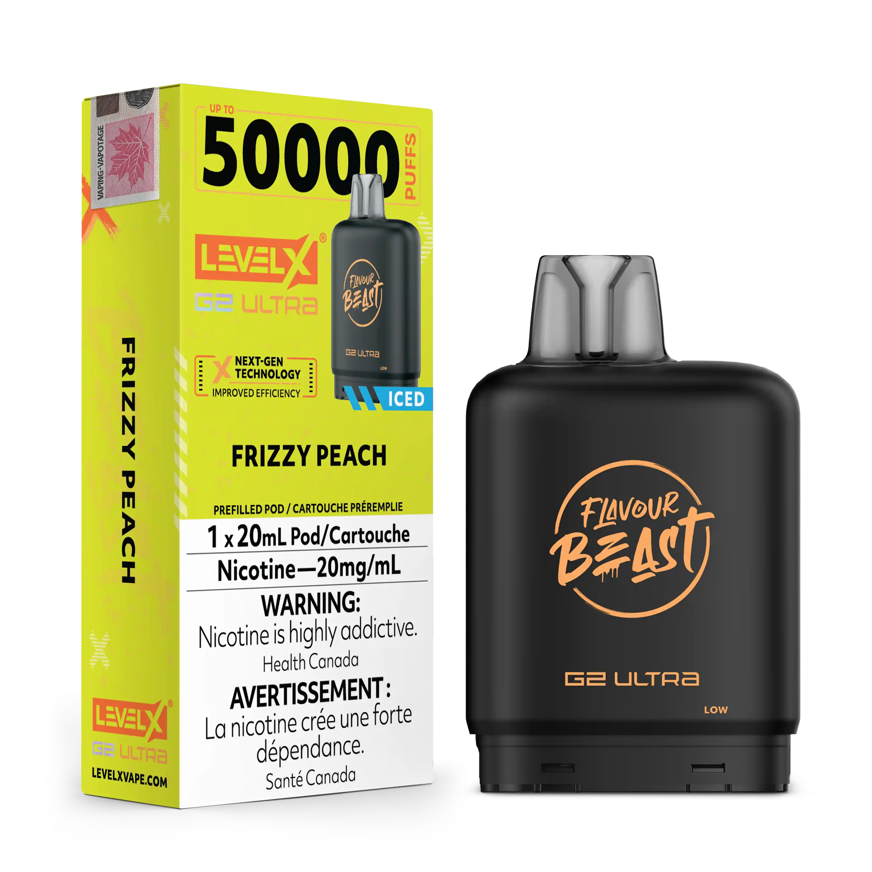 Frizzy Peach by Level X Flavour Beast G2 Ultra 50K